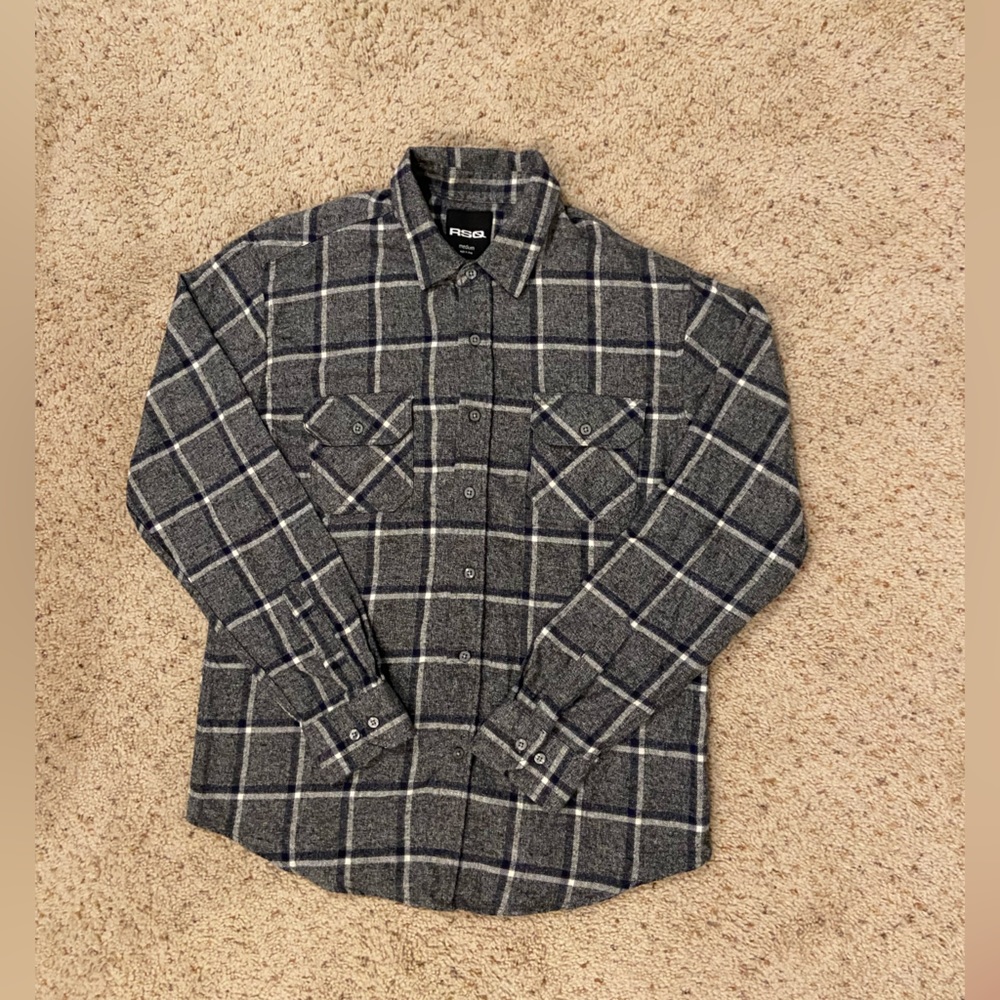 RSQ Grey Flannel Shirt